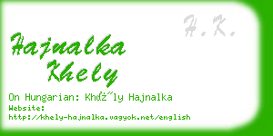 hajnalka khely business card